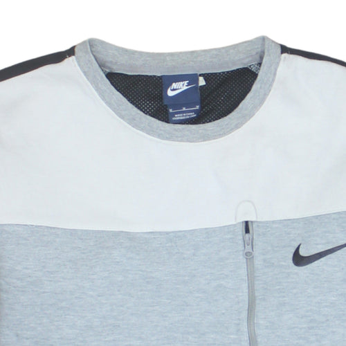 Nike Men's Grey Crew Neck Pullover Sweatshirt Medium