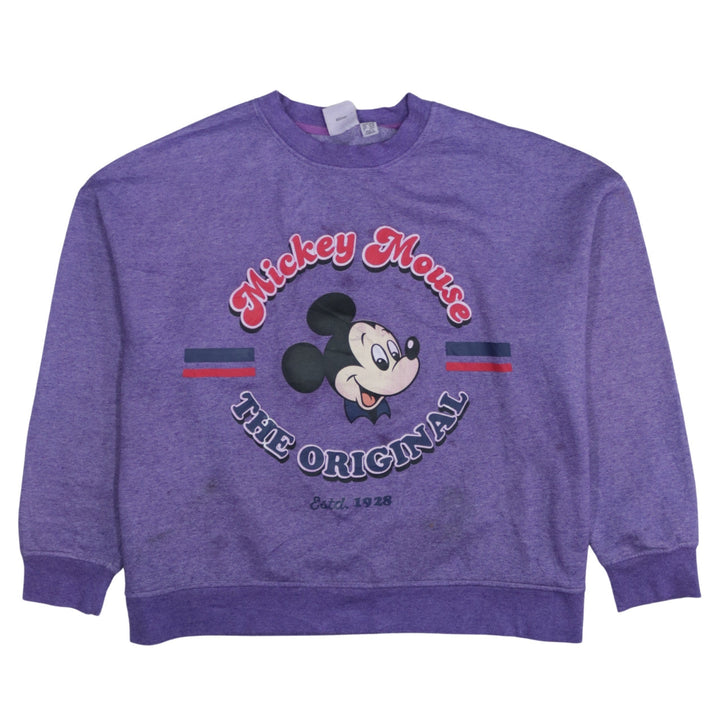 Disney Women Purple Mickey Mouse The Original XL Sweatshirt
