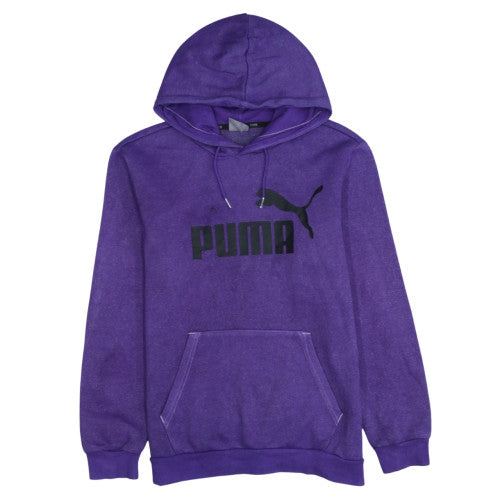 Puma Men's Purple Pullover Hoodie Small Graphic Logo Sportswear