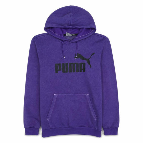 Puma Men's Purple Pullover Hoodie Small Graphic Logo Sportswear