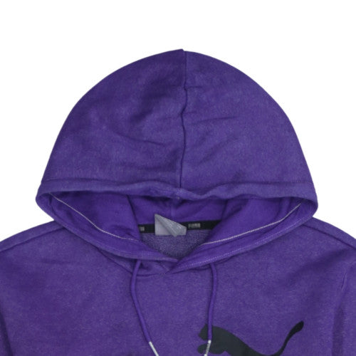 Puma Men's Purple Pullover Hoodie Small Graphic Logo Sportswear