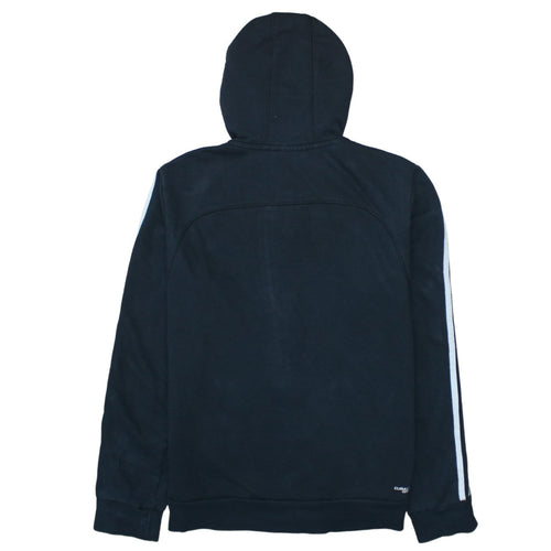 Adidas Womens Black Full Zip Hoodie M Essentials 3-Stripes Sportswear