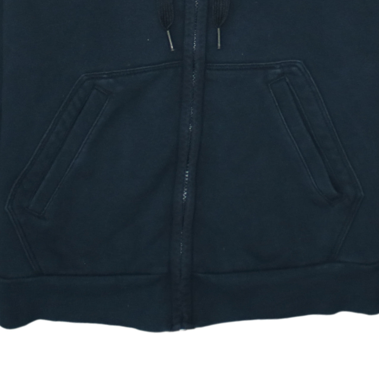 Adidas Womens Black Full Zip Hoodie M Essentials 3-Stripes Sportswear