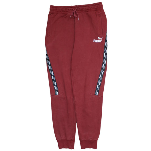 Puma Men's Red Jogger Trousers M Regular Fit Fleece Sweatpants