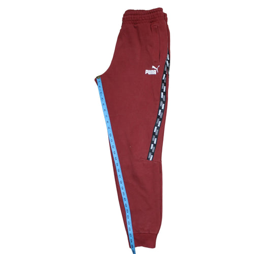 Puma Men's Red Jogger Trousers M Regular Fit Fleece Sweatpants