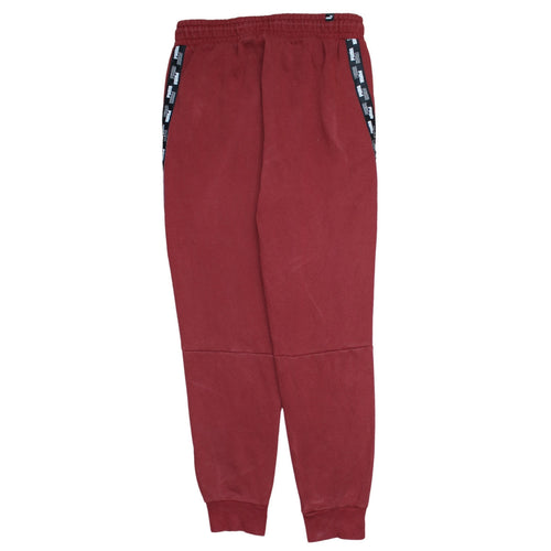 Puma Men's Red Jogger Trousers M Regular Fit Fleece Sweatpants