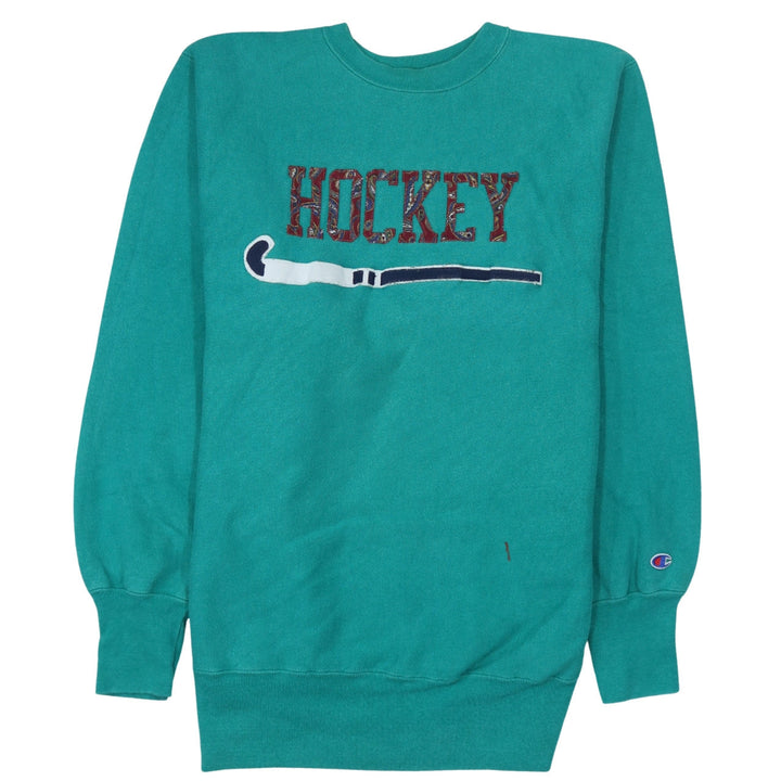 Champion Men's Green XL Reverse Weave Hockey Graphic Sweatshirt