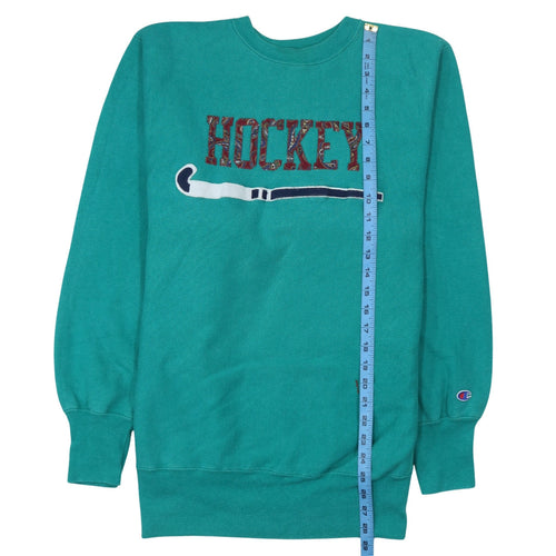 Champion Men's Green XL Reverse Weave Hockey Graphic Sweatshirt