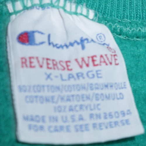 Champion Men's Green XL Reverse Weave Hockey Graphic Sweatshirt
