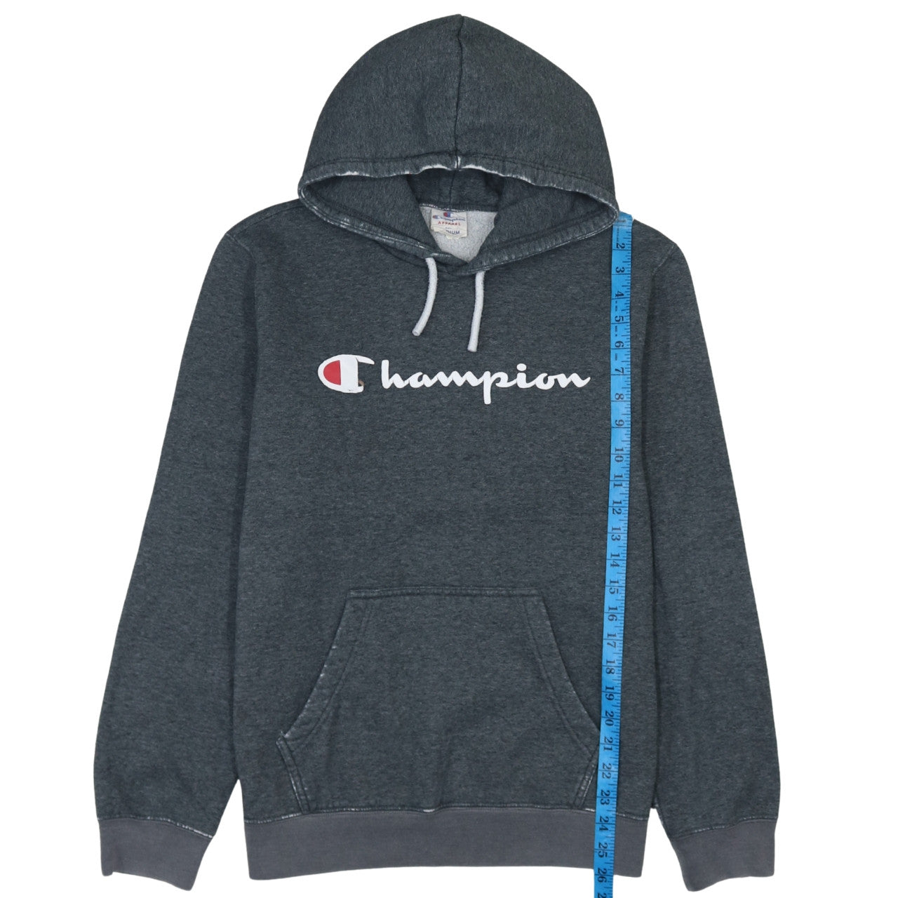 Champion Men’s Grey Pullover Hoodie Medium Logo Sportswear