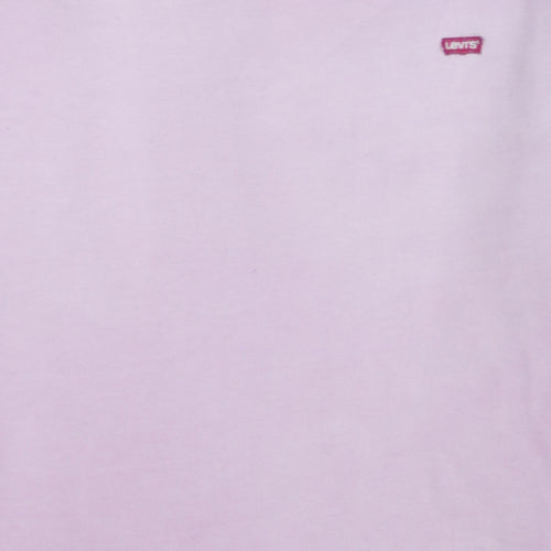 Levi's Womens Pink XXS Crew Neck Pullover Sweatshirt