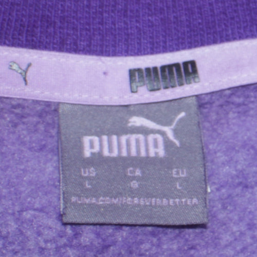 Puma Women's Purple Crew Neck Pullover Sweatshirt Size L