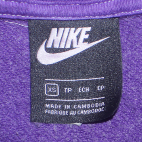 Nike Women's Purple Crew Neck Logo Pullover Sweatshirt XS