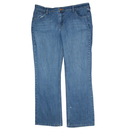 Levi Strauss Women Blue Straight Jeans Size 16 Denim Mid Rise