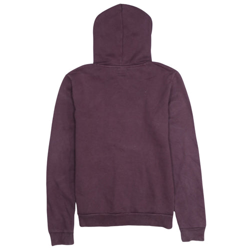 Puma Women's Burgundy Pullover Hoodie Size 10 Logo Cotton Blend