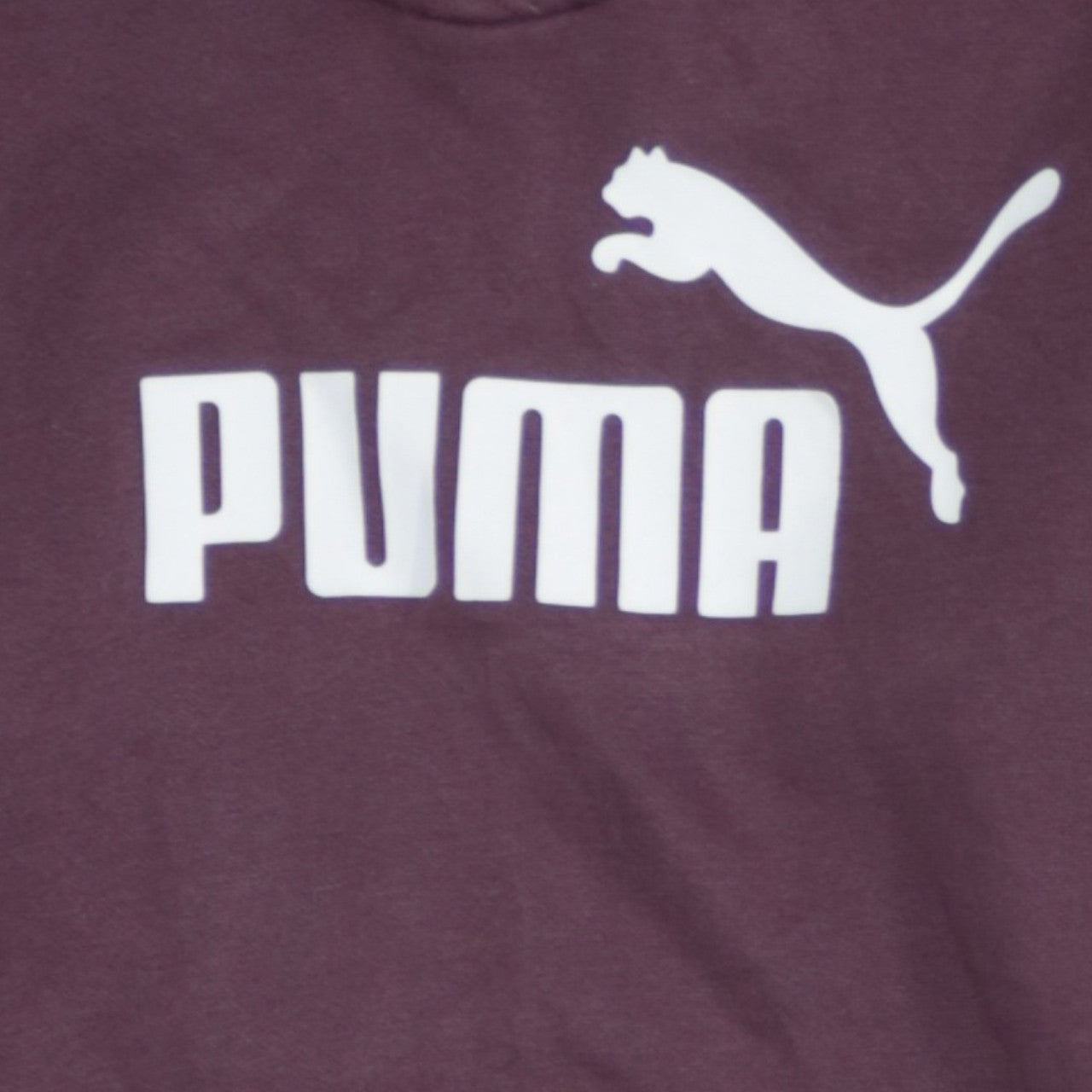 Puma Women's Burgundy Pullover Hoodie Size 10 Logo Cotton Blend