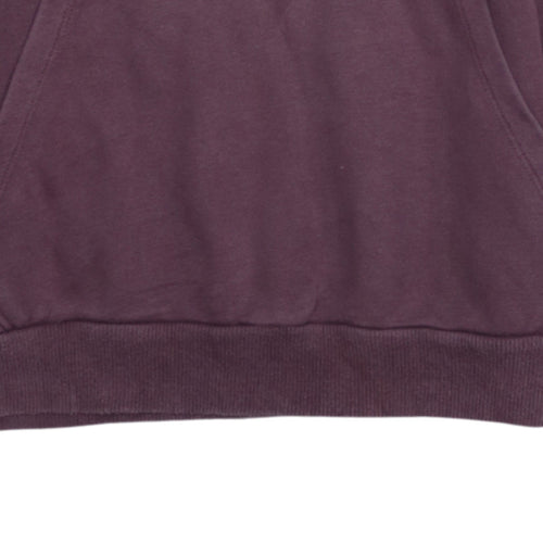 Puma Women's Burgundy Pullover Hoodie Size 10 Logo Cotton Blend