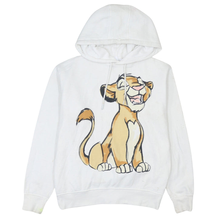 Disney Women's White 2XS Pullover Hoodie The Lion King Simba Graphic