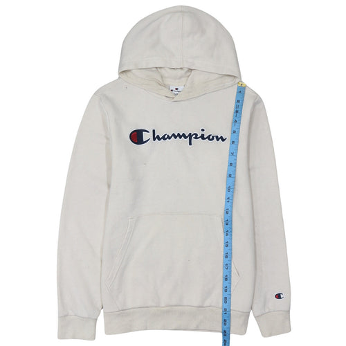 Champion Boys Beige Pullover Hoodie XL 13-14 Years Cotton Blend Logo
