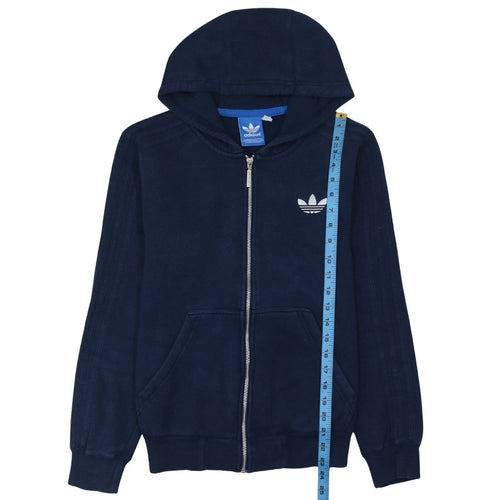 Adidas Men's Blue Full Zip Hoodie Size S Regular Fit
