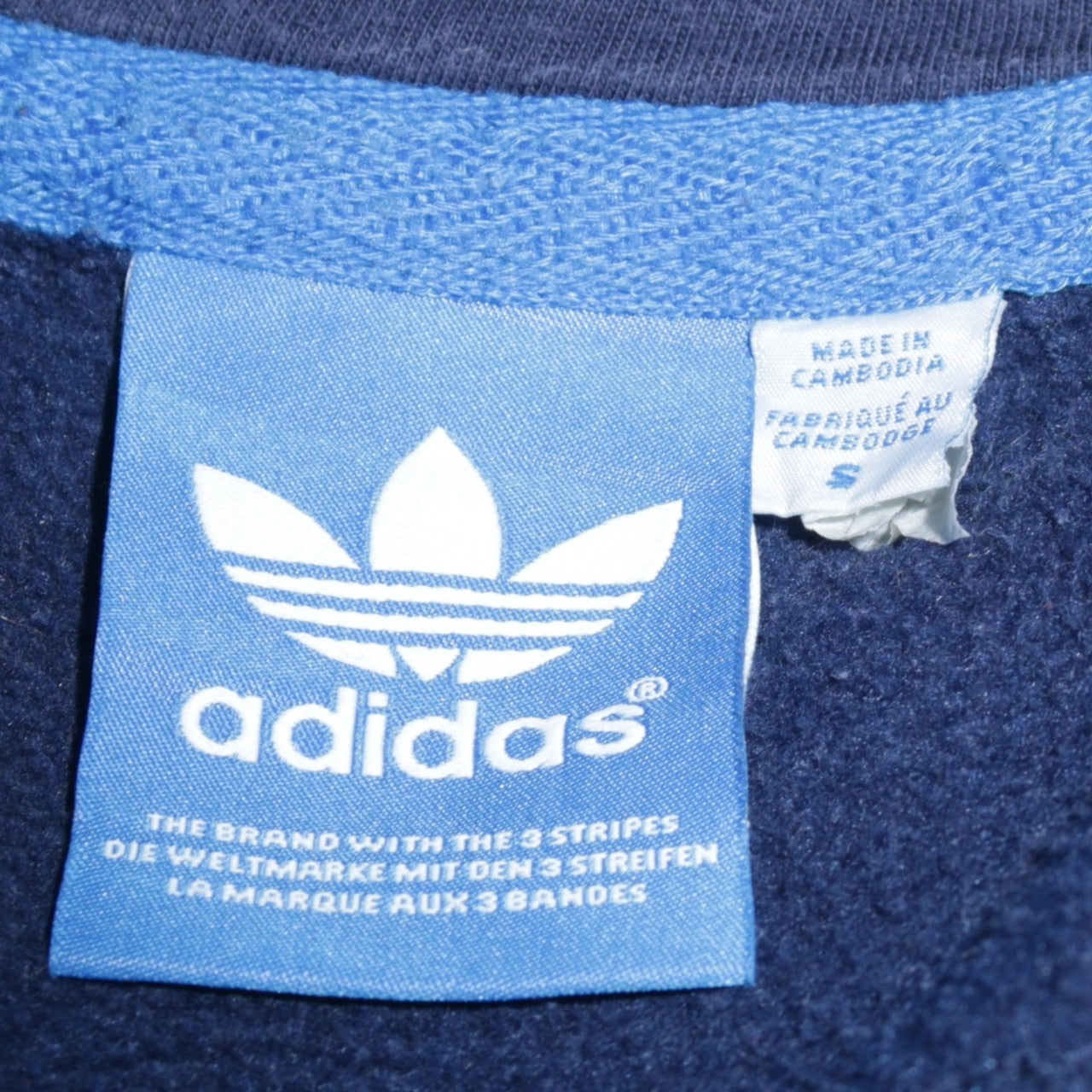 Adidas Men's Blue Full Zip Hoodie Size S Regular Fit