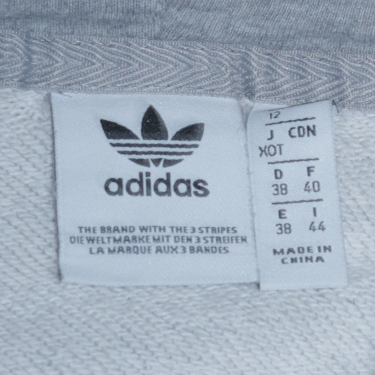 Adidas Womens Grey Size 12 Pullover Hoodie with Logo Sleeve Print