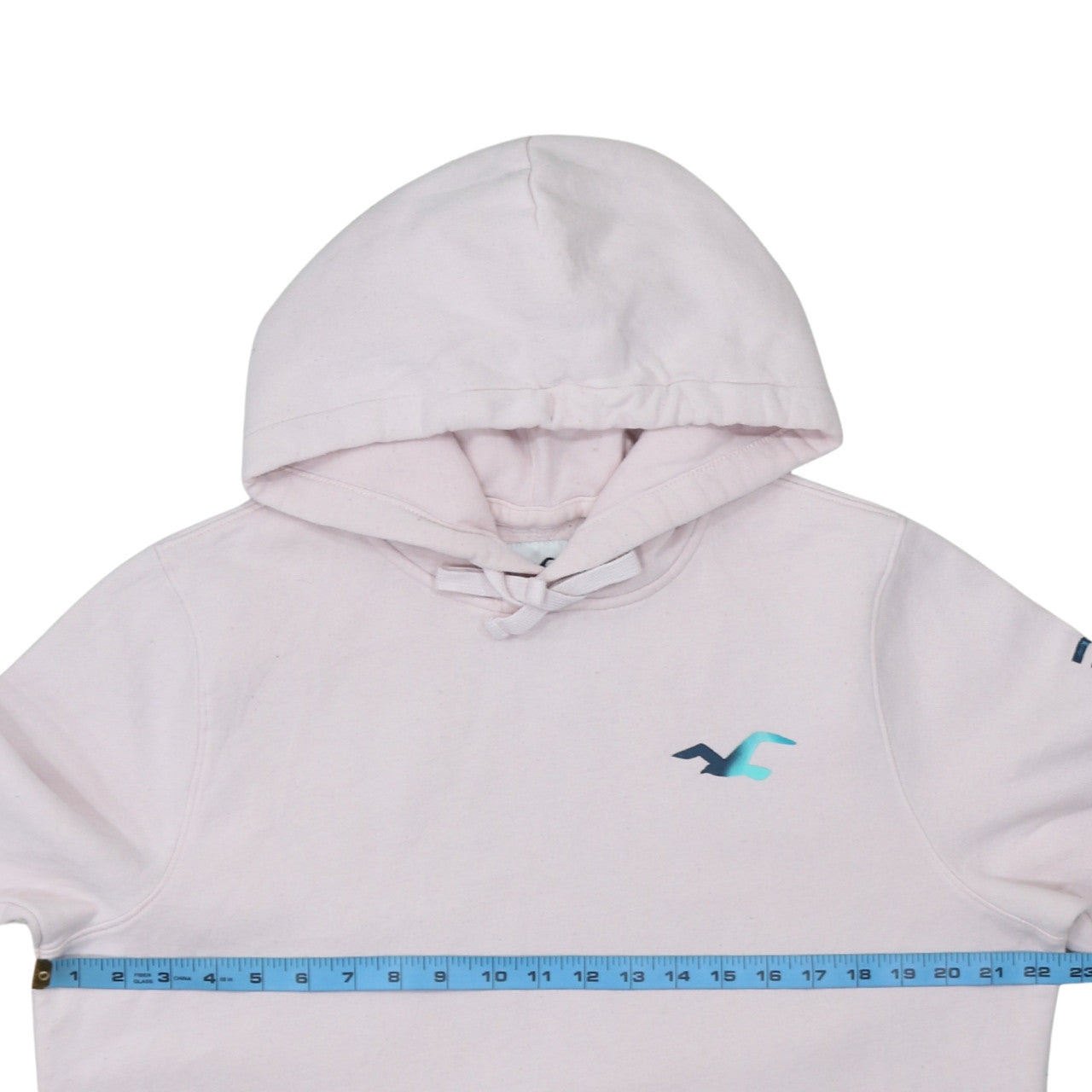 Hollister Womens Light Pink Hoodie L Pullover Logo Cotton Blend