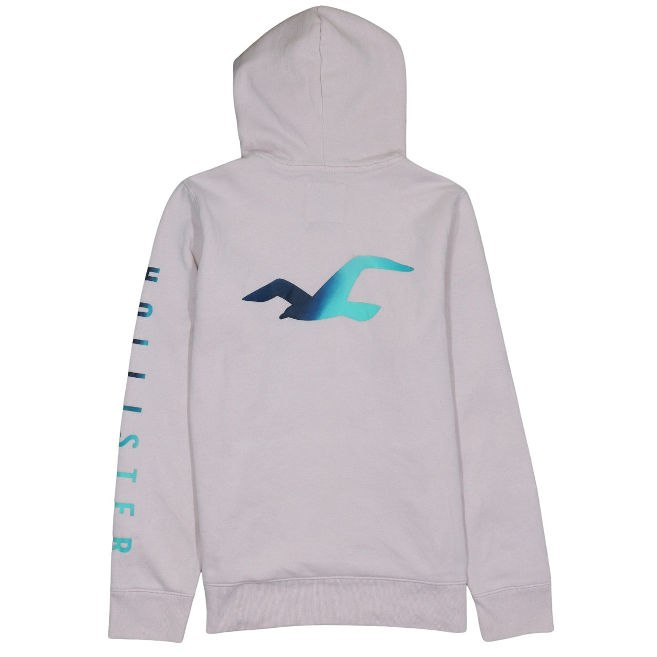 Hollister Womens Light Pink Hoodie L Pullover Logo Cotton Blend