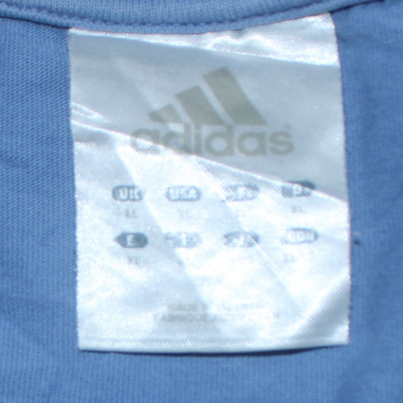 adidas Men's Blue Logo Short Sleeve Cotton T-Shirt Size L