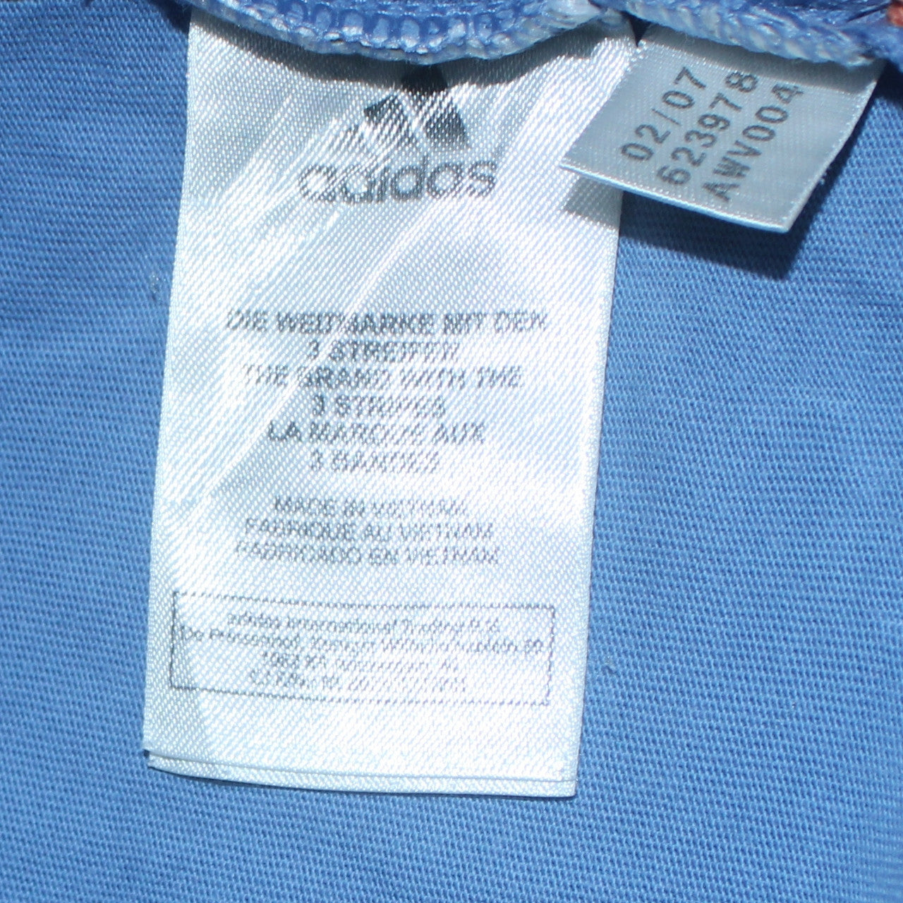 adidas Men's Blue Logo Short Sleeve Cotton T-Shirt Size L