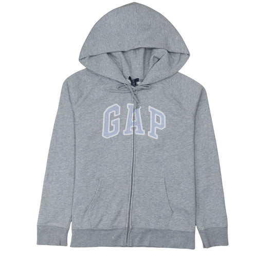 GAP Women Grey Full Zip Hoodie XL Cotton Blend Casual