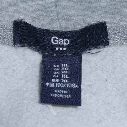 GAP Women Grey Full Zip Hoodie XL Cotton Blend Casual