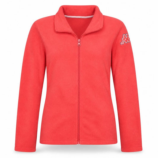 Front view of Kappa women’s red fleece 1/2 zip sweatshirt medium polyester