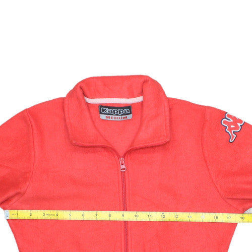 Kappa Womens Red Fleece 1/2 Zip Sweatshirt Medium Polyester