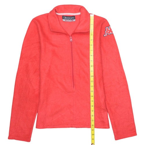 Kappa Womens Red Fleece 1/2 Zip Sweatshirt Medium Polyester