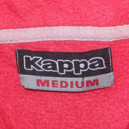 Kappa Womens Red Fleece 1/2 Zip Sweatshirt Medium Polyester