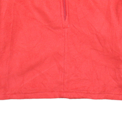Kappa Womens Red Fleece 1/2 Zip Sweatshirt Medium Polyester