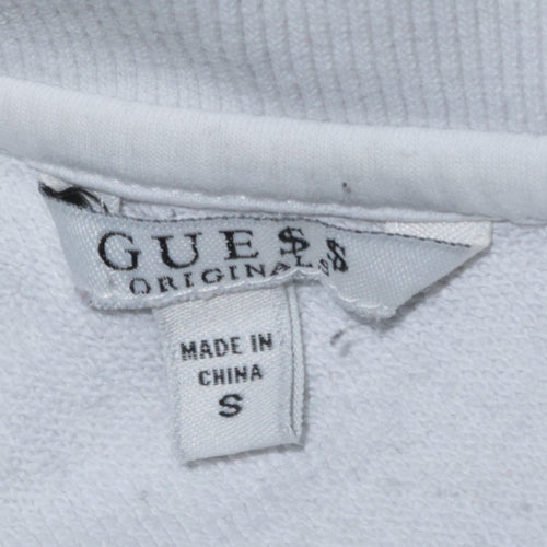 Guess Jeans U.S.A. White Logo Embroidered Sweatshirt Womens Small