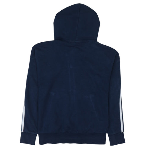 Adidas Women Navy Blue Full Zip Hoodie Size S with Hood and Pockets