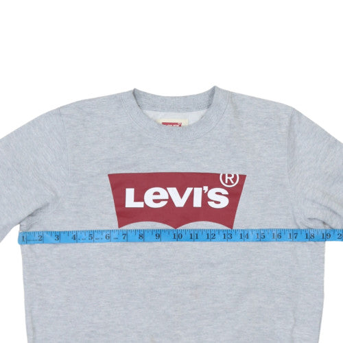 Levi's Boys Grey Sweatshirt 16 Years Crew Neck Logo Pullover