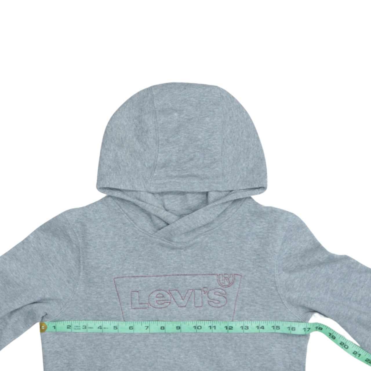 Levi's Boys Grey Pullover Hoodie Size 12A 152cm Cotton Blend Logo Sweatshirt