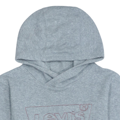 Levi's Boys Grey Pullover Hoodie Size 12A 152cm Cotton Blend Logo Sweatshirt