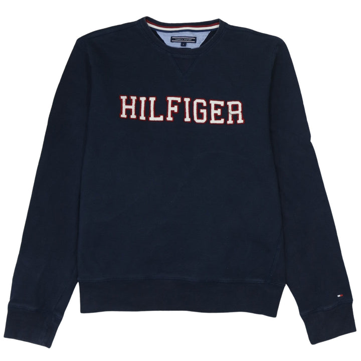 Tommy Hilfiger Men's Blue Cotton Crew Neck Pullover Sweatshirt L