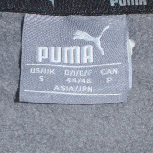 Puma Men's Grey Pullover Hoodie S Regular Fit Logo Sportswear