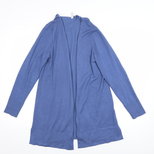 Soya Concept Women's Blue Long Sleeve Open Knit Cardigan M
