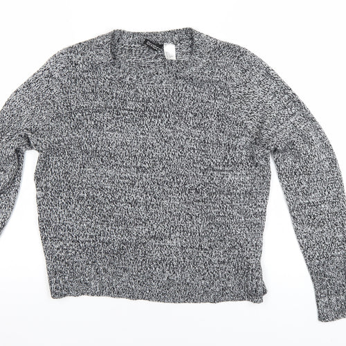 H&M Divided Women's Grey Knit Crew Neck Jumper Size 8