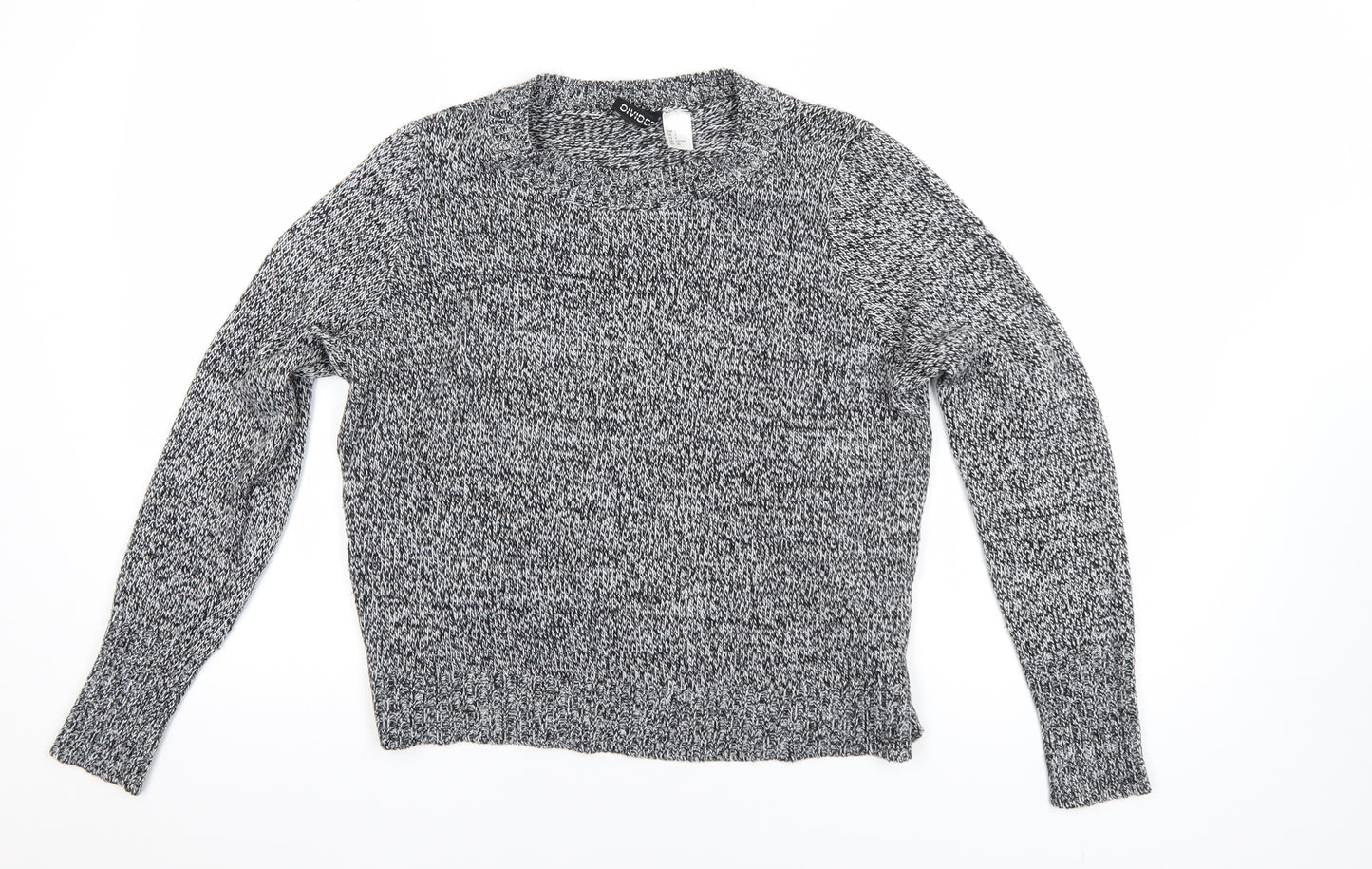 H&M Divided Women's Grey Knit Crew Neck Jumper Size 8