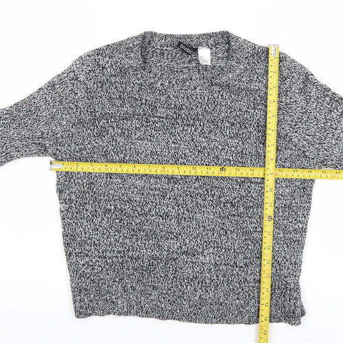 H&M Divided Women's Grey Knit Crew Neck Jumper Size 8