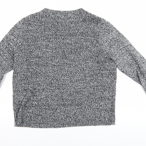 H&M Divided Women's Grey Knit Crew Neck Jumper Size 8