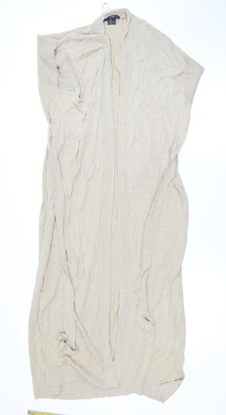 Esprit Women's Beige 2XL Lightweight Belted Knit Cardigan